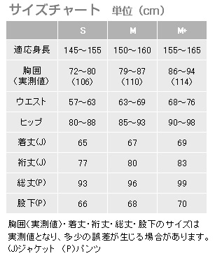 サイズチャート
