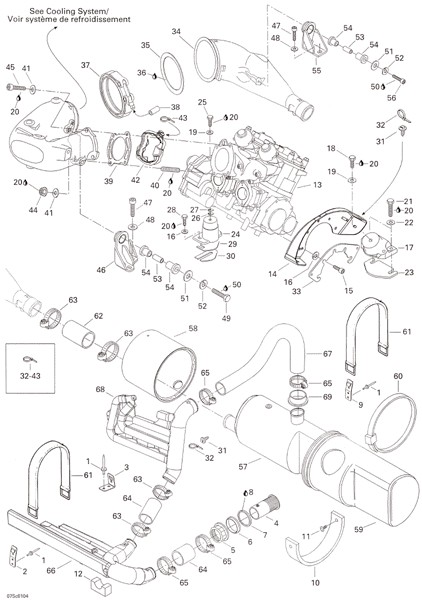 エンジンサポート, マフラー