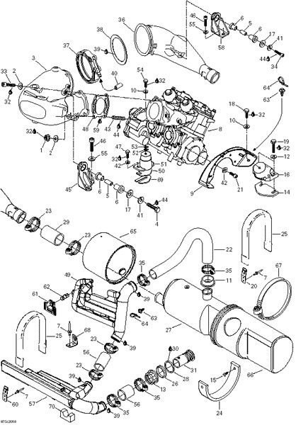 エンジンサポート, マフラー