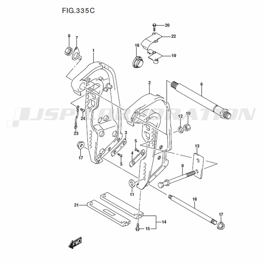 ｸﾗﾝﾌﾟﾌﾞﾗｹﾂﾄDF250T:(X-TRANSOM,XX-TRANSOM)