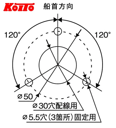 小糸製品 取り付け穴の位置