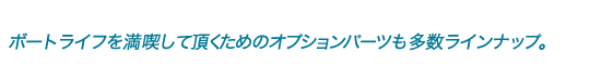 ボートライフを満喫するためのオプションパーツ