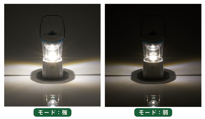 明るさ2段階!安全、静か、環境にやさしいLEDランタン
