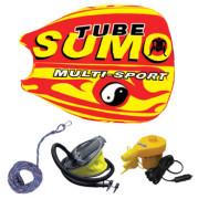 SUMO TUBE(ﾊﾝﾄﾞﾙ付)4点セットロープ+フットポンプ+電動ポンプ付1人乗り