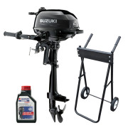 船外機 2馬力 DF2S 4ストロークトランサムSエンジンオイル1L+船外機スタンド付