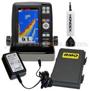 5型ワイドカラー液晶魚群探知機PS-610C ワカサギパックBMOバッテリーセット