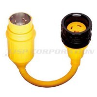 ピッグテールアダプター 121A 50A 125V/250V雄→30A 125V雌 MRINCO