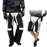 B品】エクストリームライダーパンツ ブラック/ホワイト XL