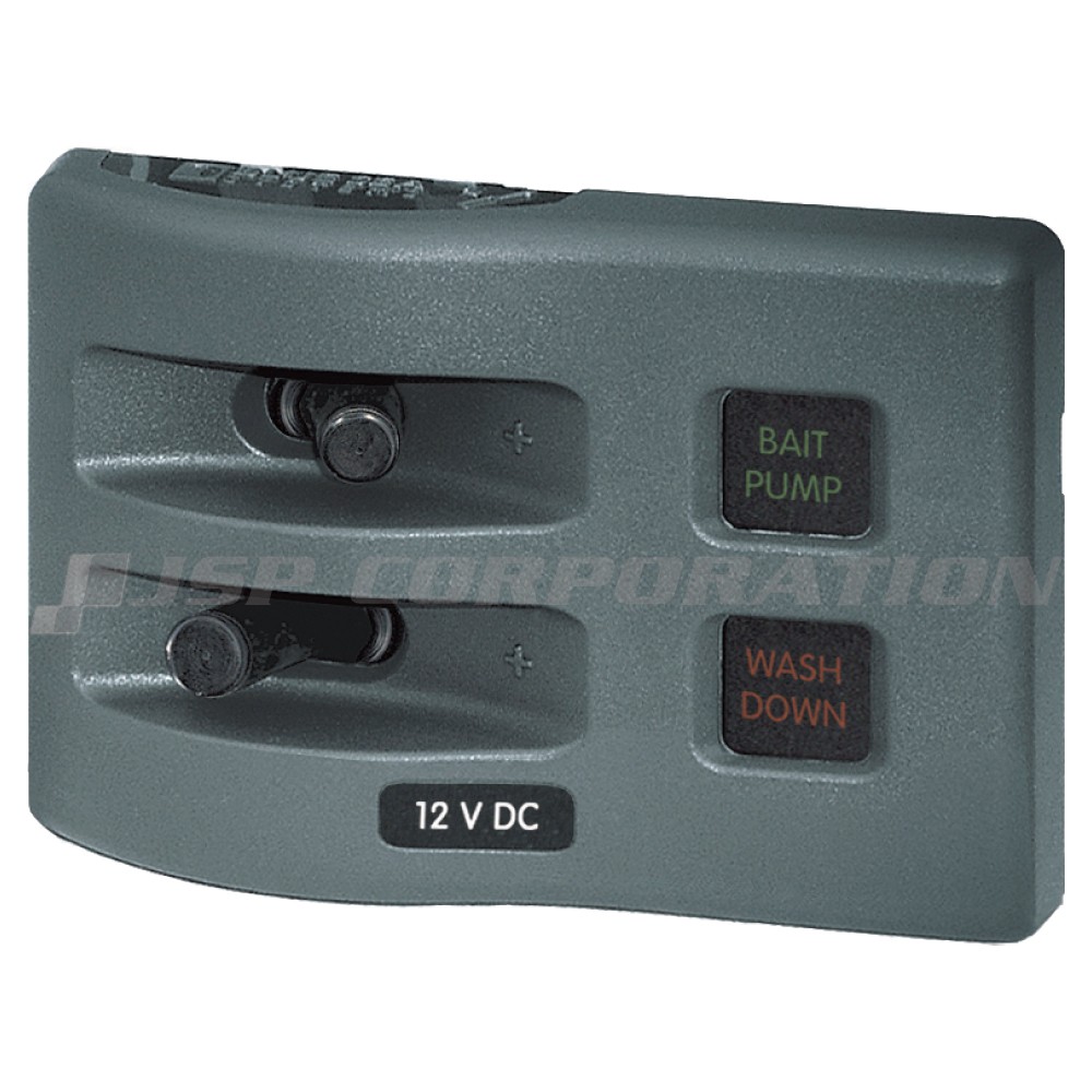 防水ブレードヒューズ付きスイッチパネル 4302 2連 BLUE SEA SYSTEMS