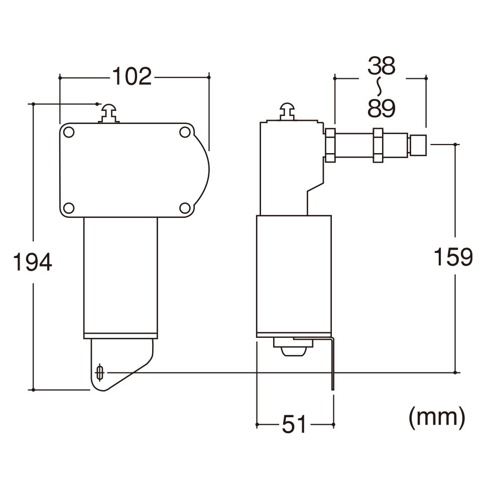 ワイパーモーター シャフト長63.5mm 24V LUBASE｜ネオネット