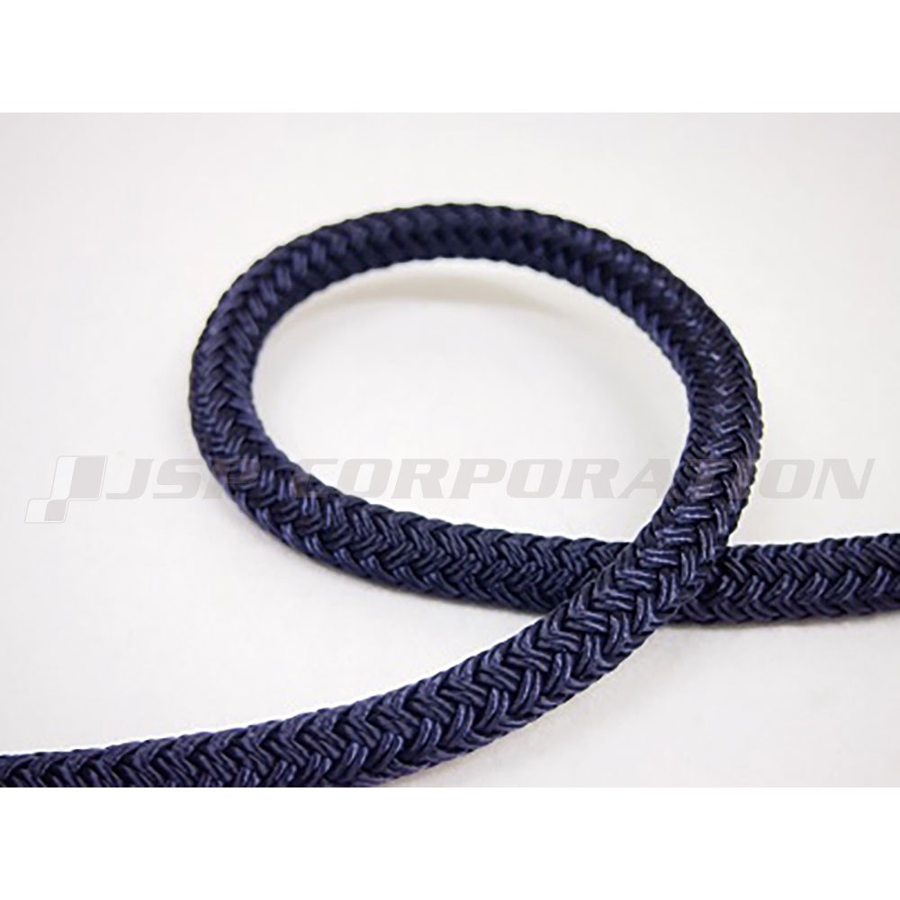 ダブルブレイドポリエステルロープ アイ加工 ネイビー 16mm×7.5m