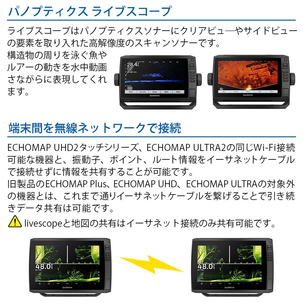ECHOMAP ULTRA2(エコマップウルトラ2)102sv 10インチCHIRP魚探 日本語