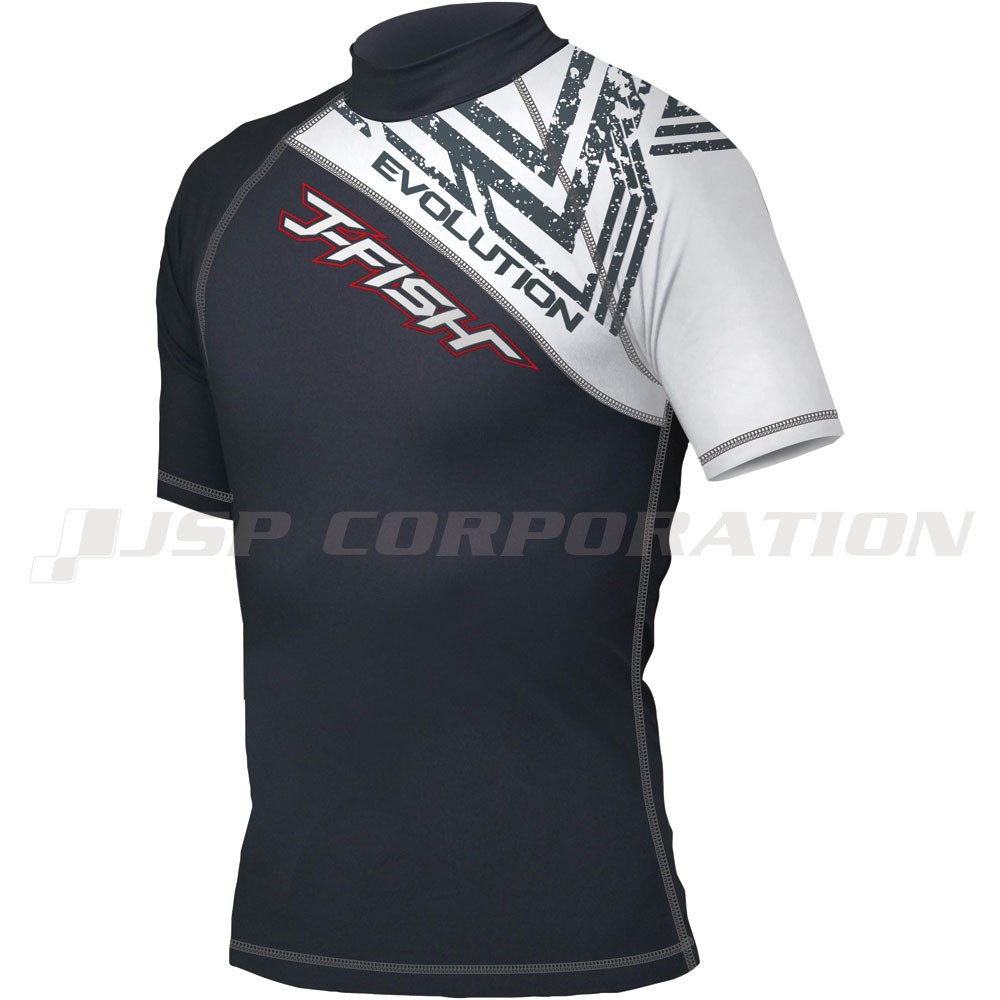 エボリューションラッシュガード ブラック ホワイト 半袖 J Fish ジェイフィッシュ ネオネットマリン通販