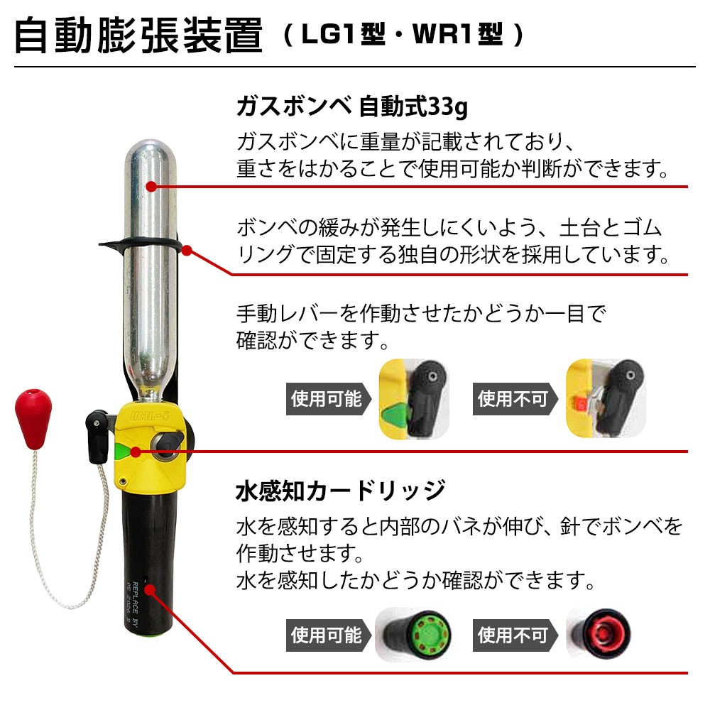 BEWAVE 自動膨張式ライフジャケット 首掛け型 オーシャンLG-1型 BEWAVE 自動膨張式ライフジャケット 首掛け型 オーシャンLG-1型