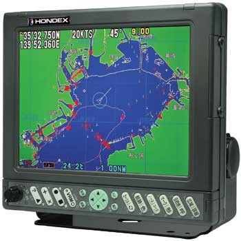 10.4型カラー液晶 GPSプロッター HE-7302II アンテナ外付 HONDEX 