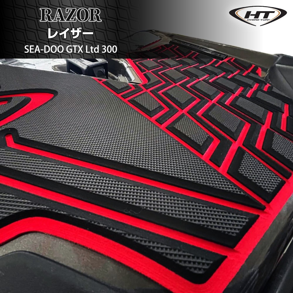 HYDRO-TURF デッキパッド ブラック/オレンジ ハイドロターフ ﾂｰﾄﾝﾃﾞｯｷﾏｯﾄｷｯﾄ(ﾃｰﾌﾟ付き) 700FX 4PCS HYDRO-TURF(ハイドロ