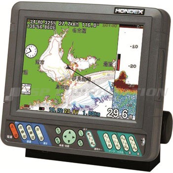 8.4型カラー液晶 GPSプロッタ魚探 PS-80GP 350W 200KHz 単周波 HONDEX