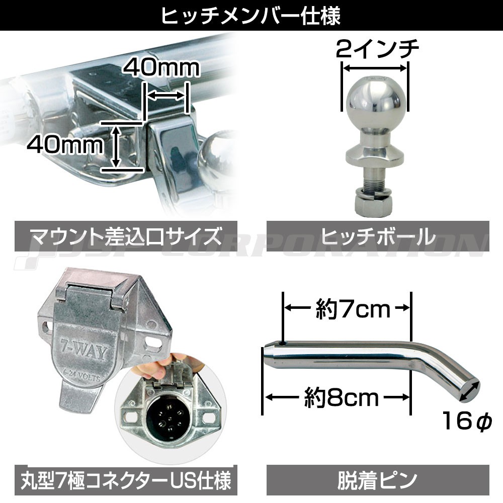 br>ヒッチメンバー デリカスターワゴン ステンレス MI-006 ソレックス SOREX