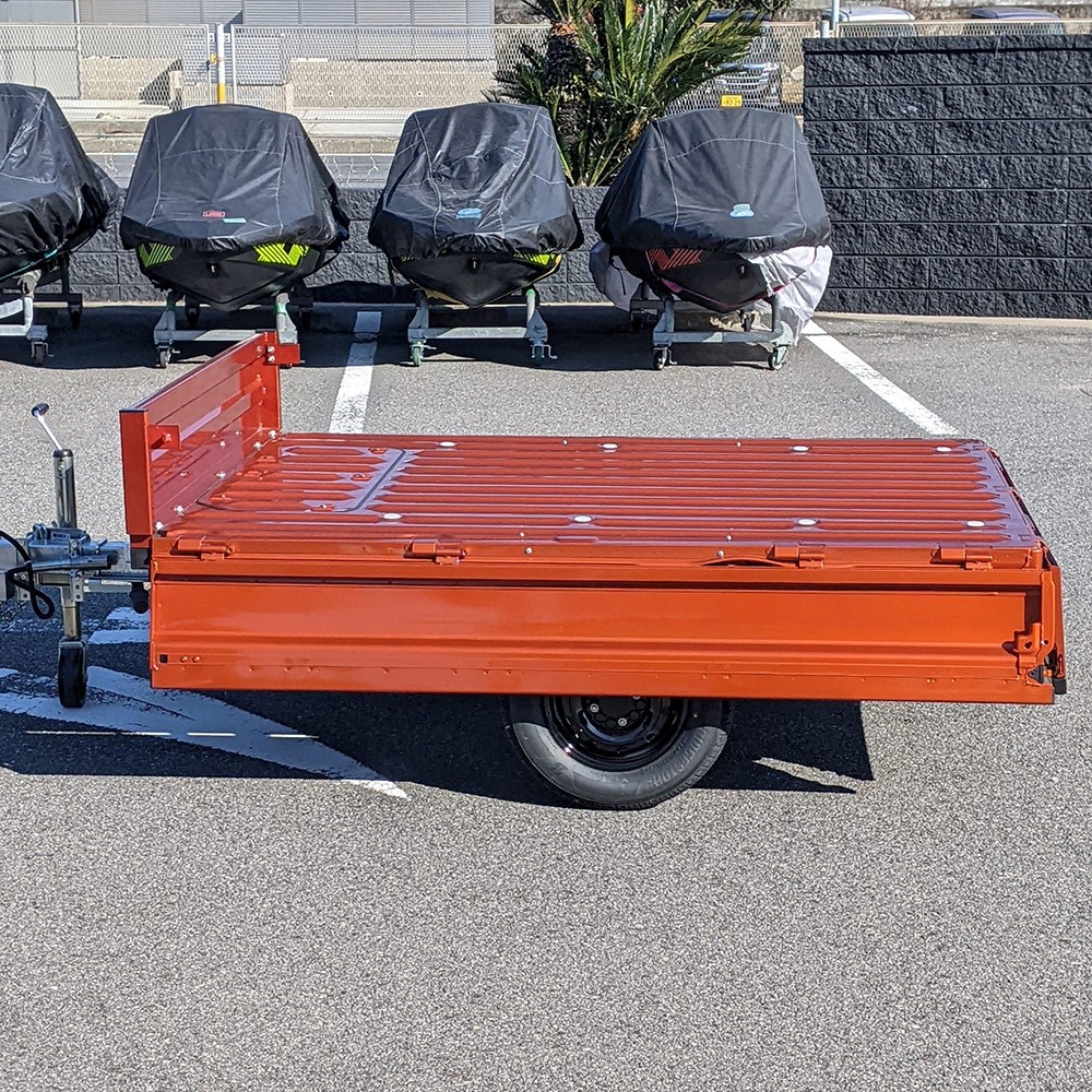KC350K 慣性ブレーキ装着車 カーゴトレーラー オレンジ 最大積載
