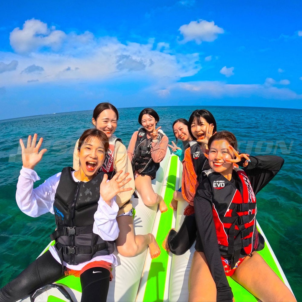 Amazon.co.jp: 6人乗りのバナナボート夏のフローティングエア