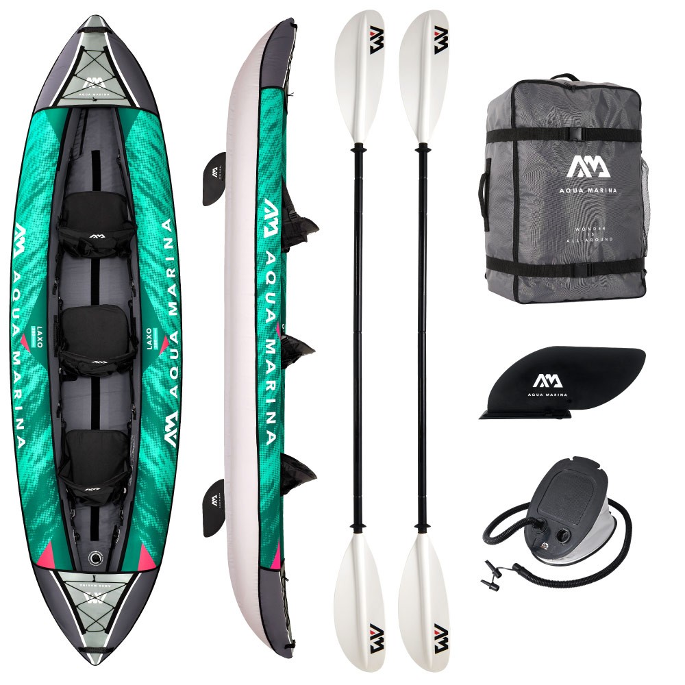 修理品】Laxo ラクソ カヤック インフレータブル パドル付 3人乗り